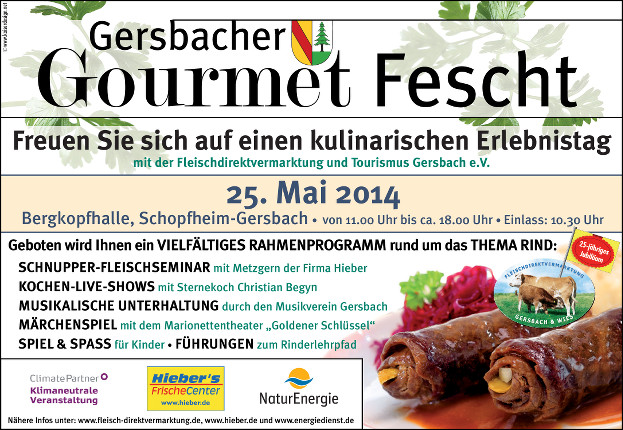 Plakat Gersbacher Gourmet Fescht 2014